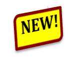 Bright yellow and red sign with bold text reading 'NEW!'