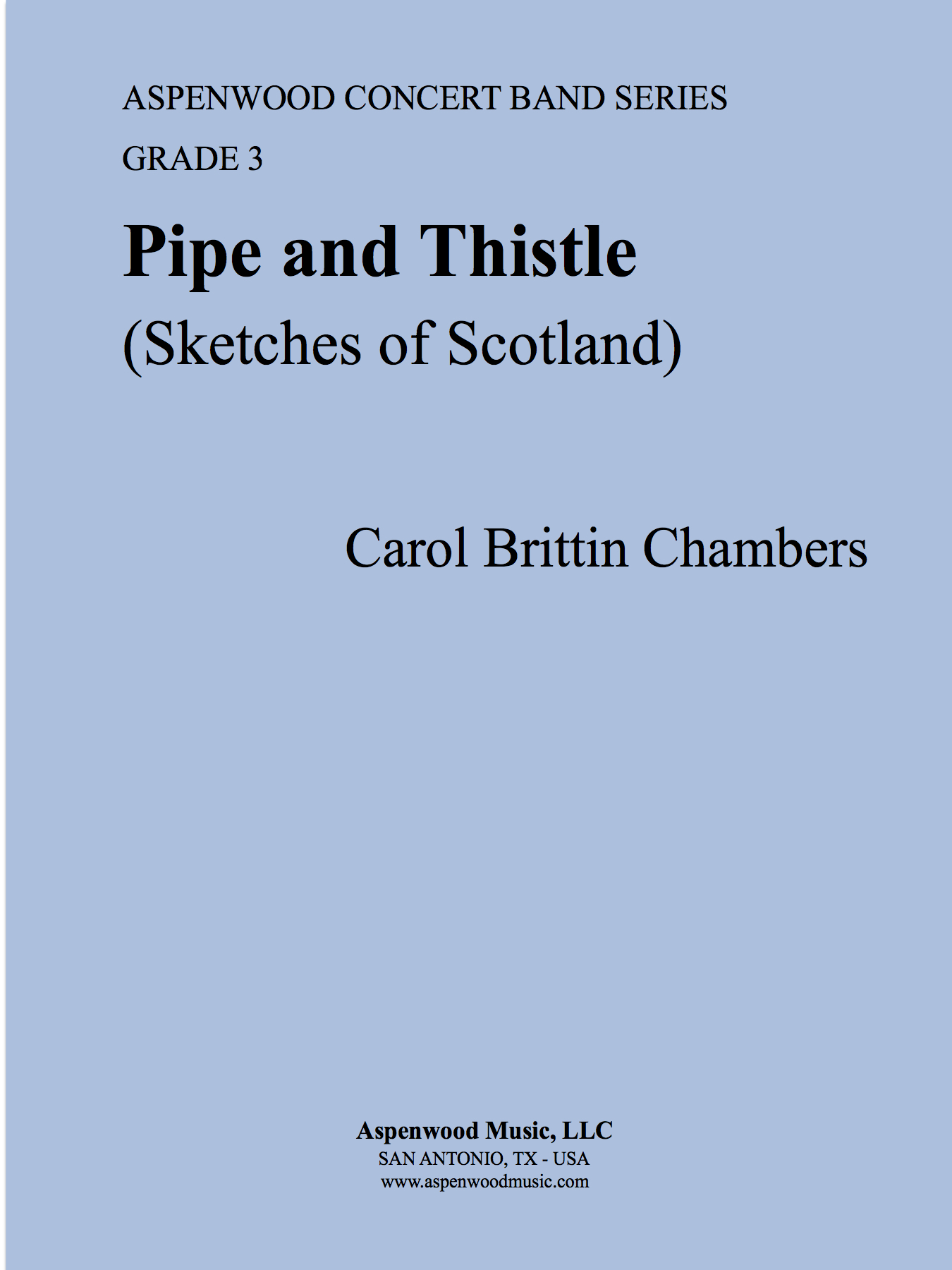 Book cover of 'Pipe and Thistle (Sketches of Scotland)' by Carol Brittin Chambers.