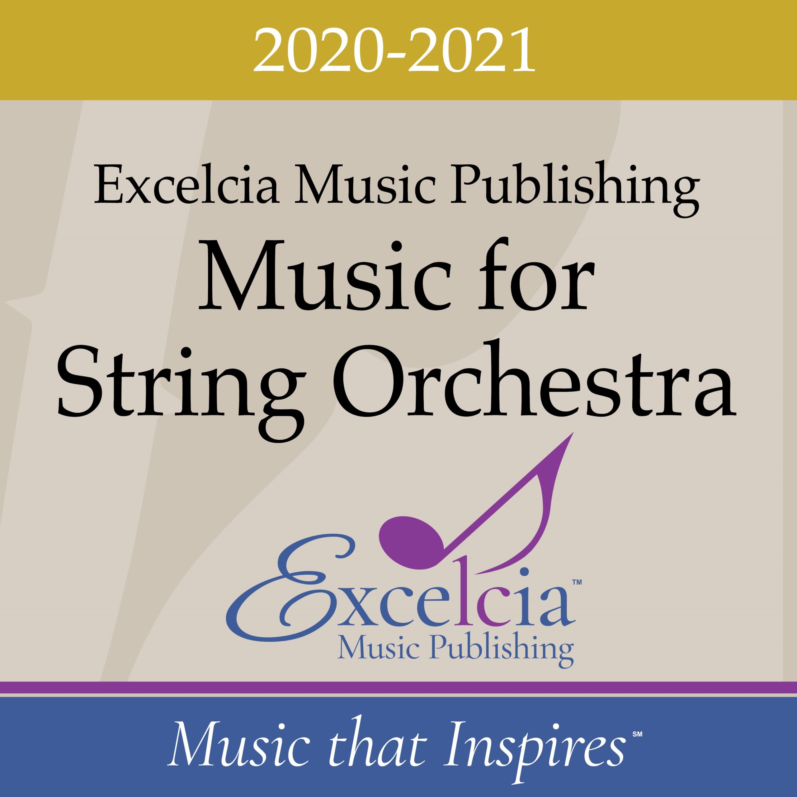 Cover of a 2020-2021 music book for string orchestra by Excelcia Music Publishing.