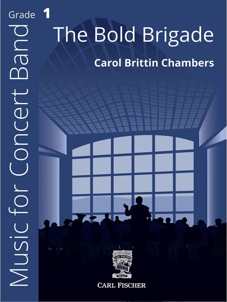 Concert band performing The Bold Brigade by Carol Brittin Chambers.