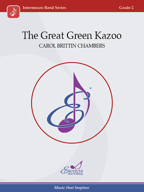 Cover of 'The Great Green Kazoo' by Carol Brittin Chambers with a musical note design.