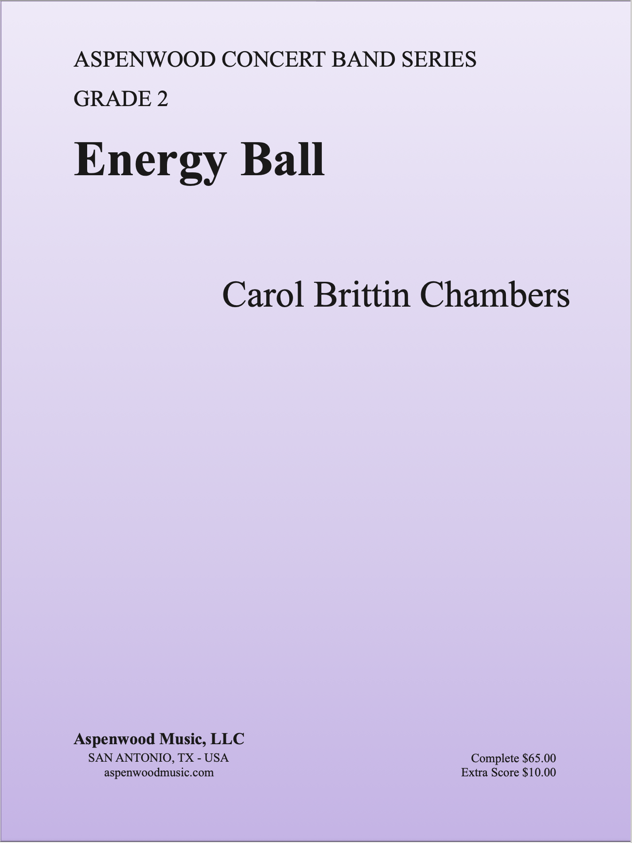 Cover of the book 'Energy Ball' by Carol Brittin Chambers with a simple purple gradient background.