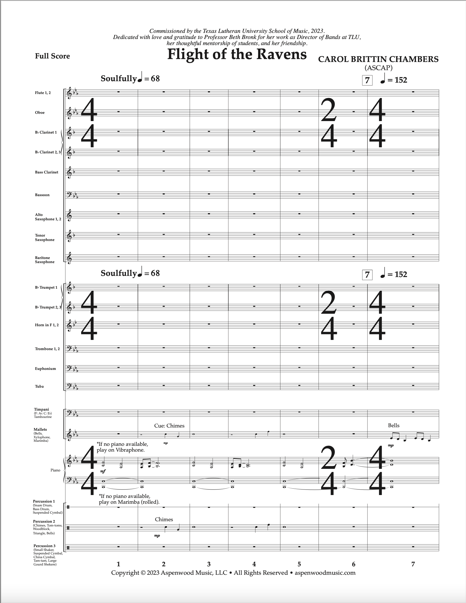 Musical score with multiple instruments and 4/4 time signature.