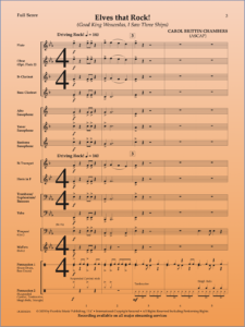Sheet music titled "Elves that Rock!