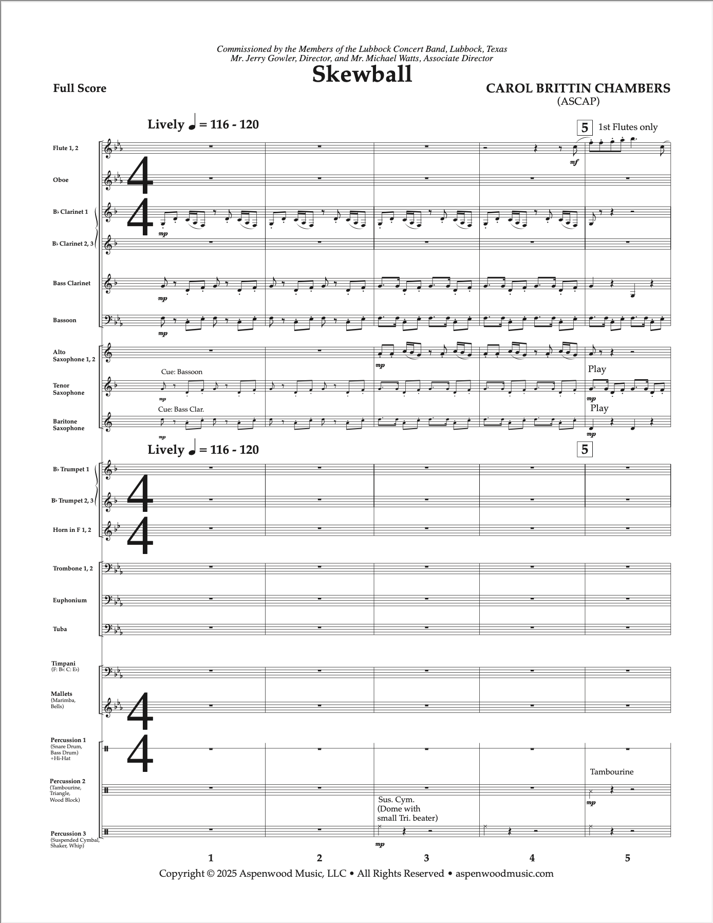 A musical score for orchestra with multiple instruments and staves.