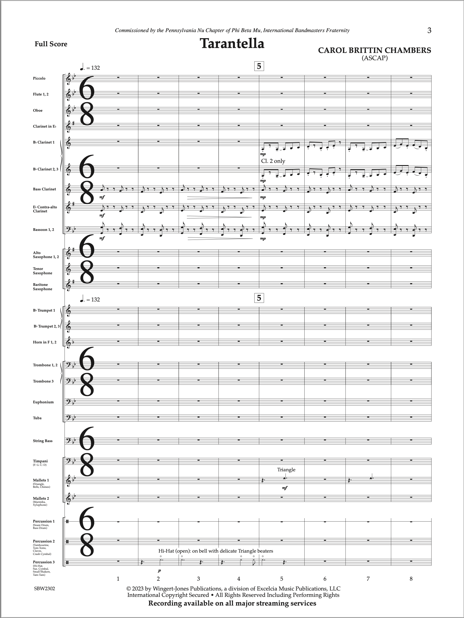 A page of orchestral sheet music with multiple instruments and time signatures.